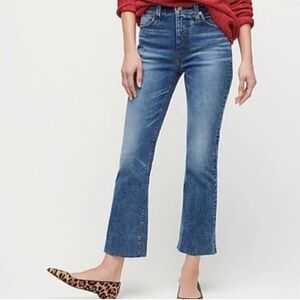 NWT J. Crew 9" Billie Mid-Rise Demi-Boot Crop Jean Lantern Wash Raw Hem Size 26